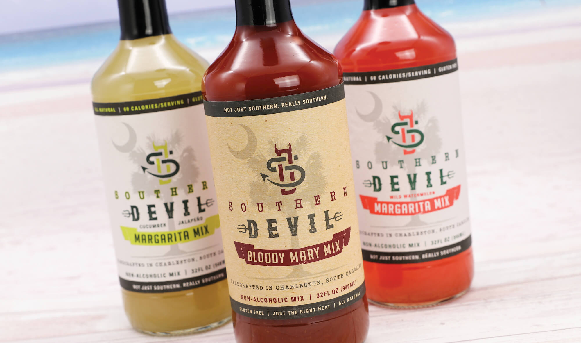 Southern Devil Mixers Bloody Mary mix and Margarita mix